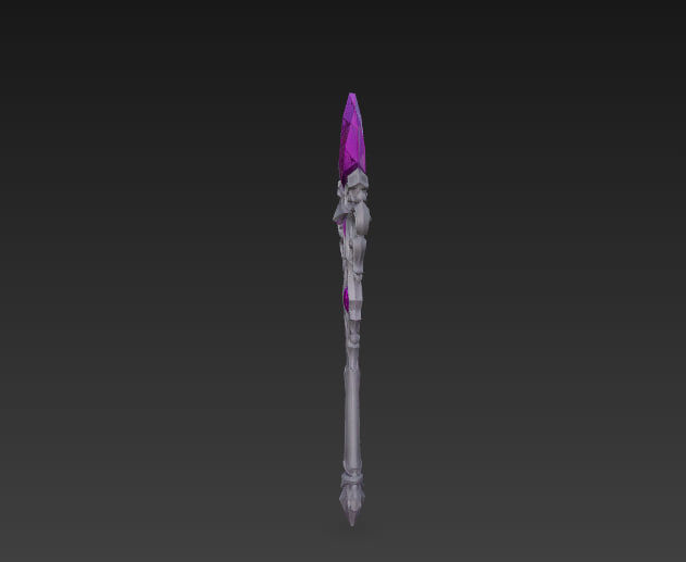 Magical staff pack Low-poly 3D model_28