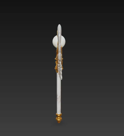 Magical staff pack Low-poly 3D model_5