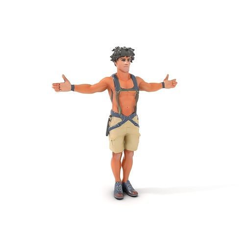 Explorer Adventurer Rigged and Animated Character Model Low-poly 3D model