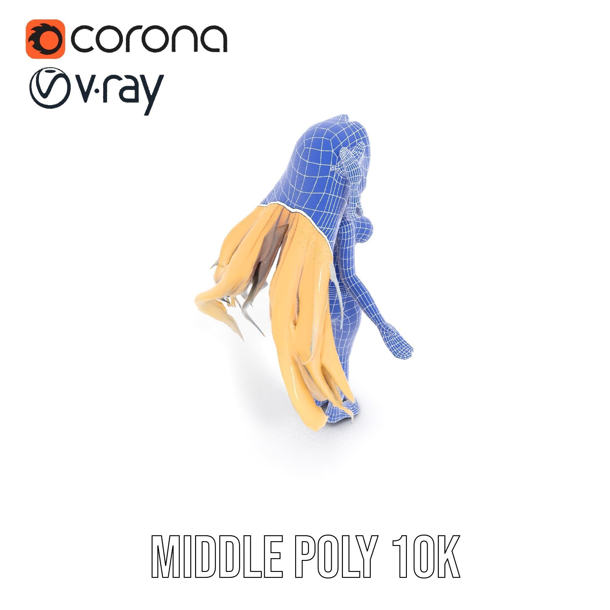 Blonde Anime Girl in Bikini Rigged and Animated D Character M... Low-poly 3D model_21