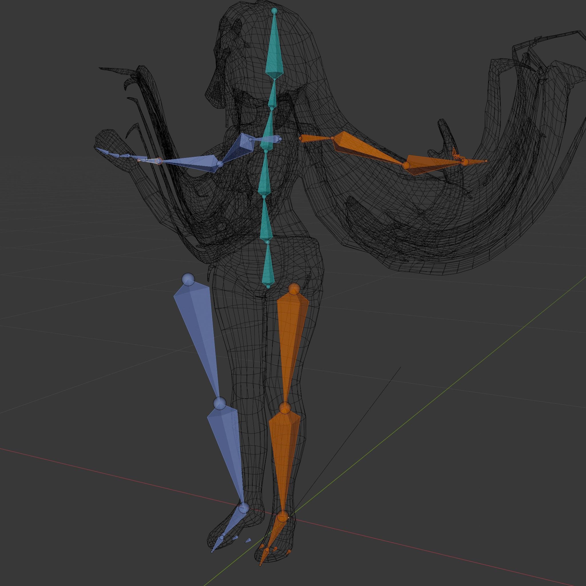 Blonde Anime Girl in Bikini Rigged and Animated D Character M... Low-poly 3D model_5