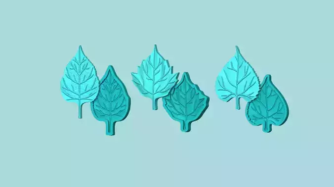 03 Sunflower Leaf Mold Collection - Silicone Maker - Template 