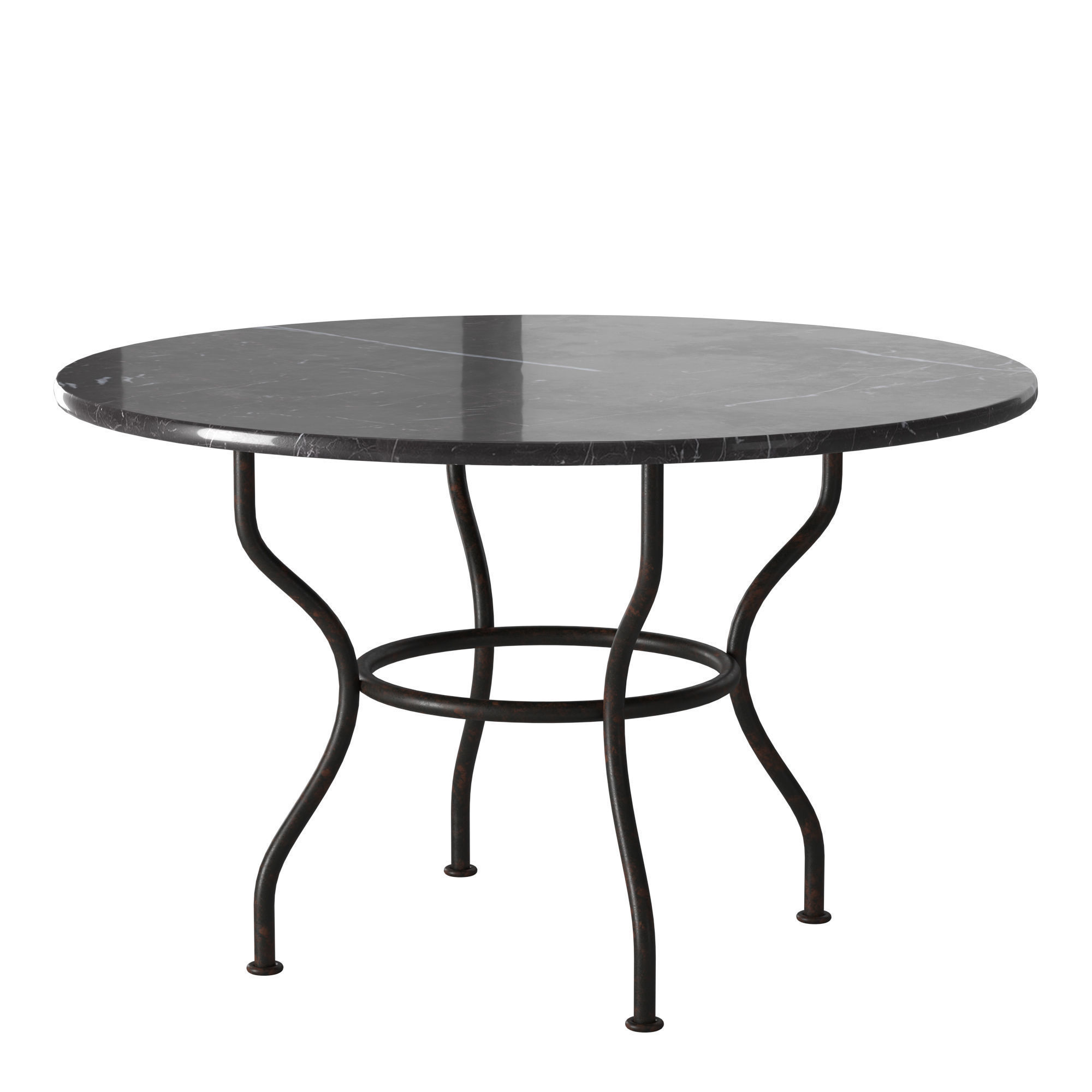 A table outdoor round 3D model_1