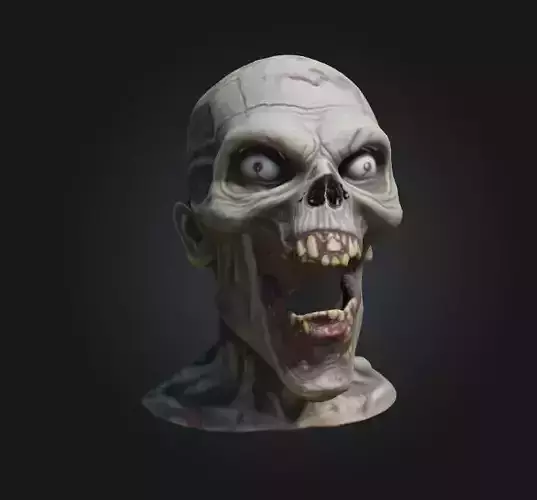 zombie head skull halloween monster