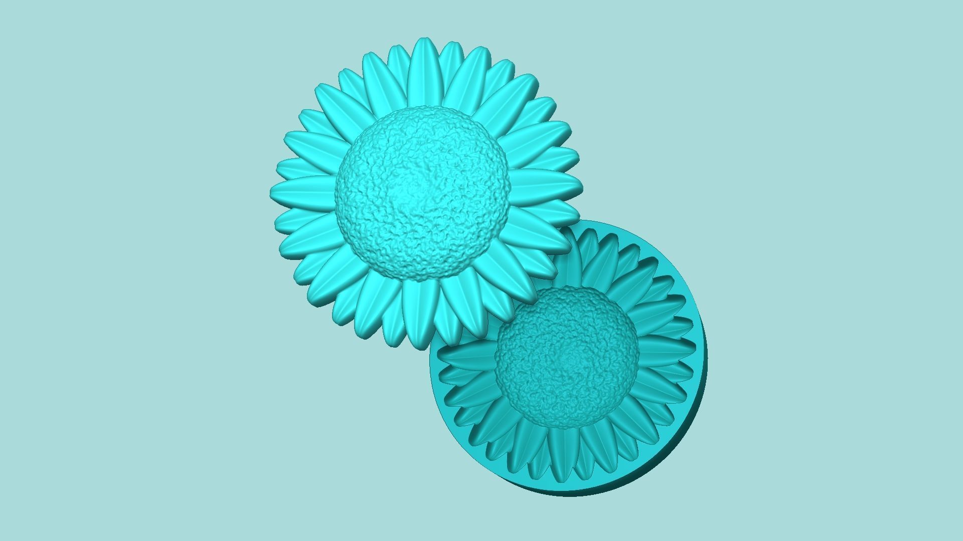 30 Sunflower Molds Pack - Silicone Maker - Template 3D Model Collection_23