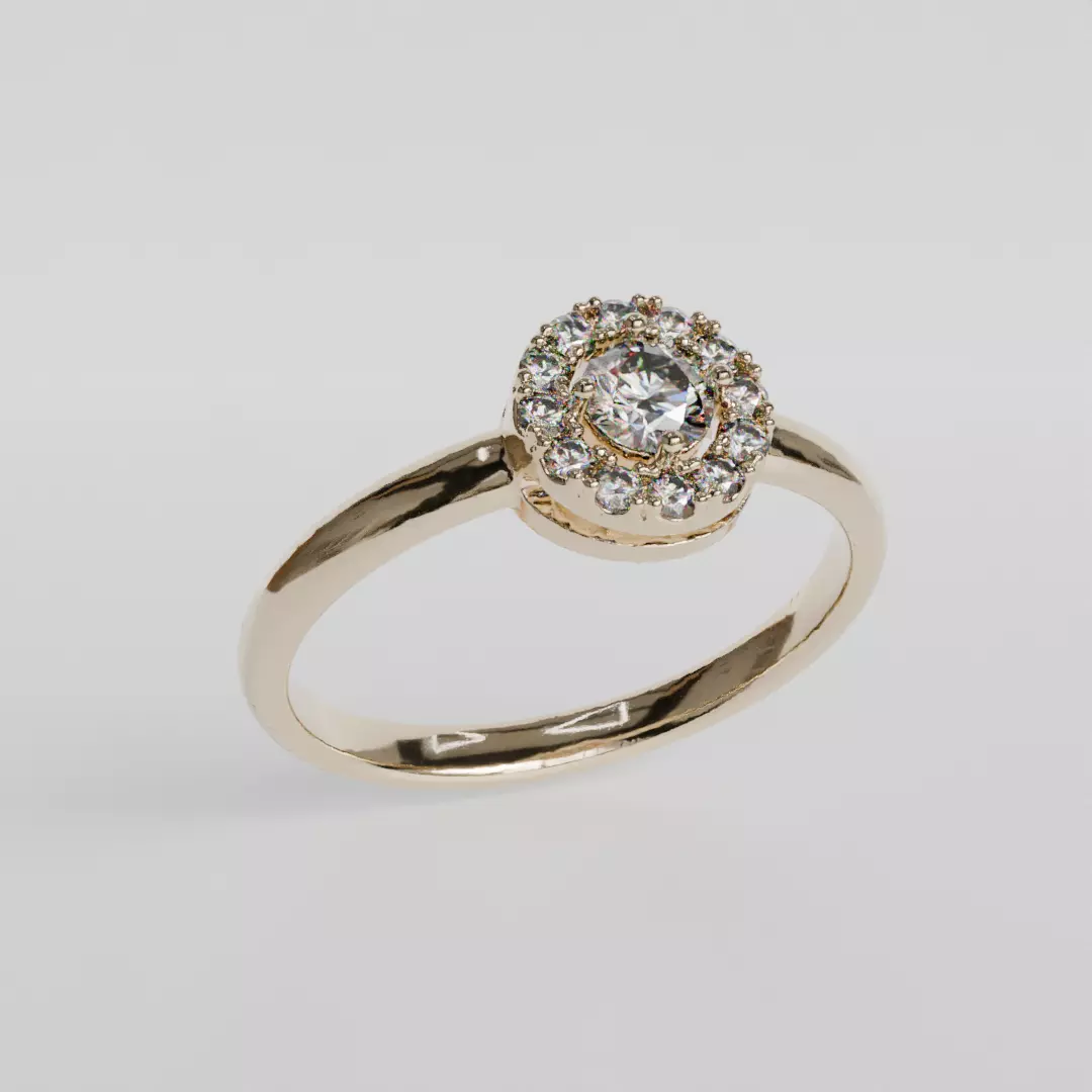 engagement ring 3D print model