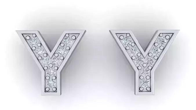 Alphabet Earrings letter Y