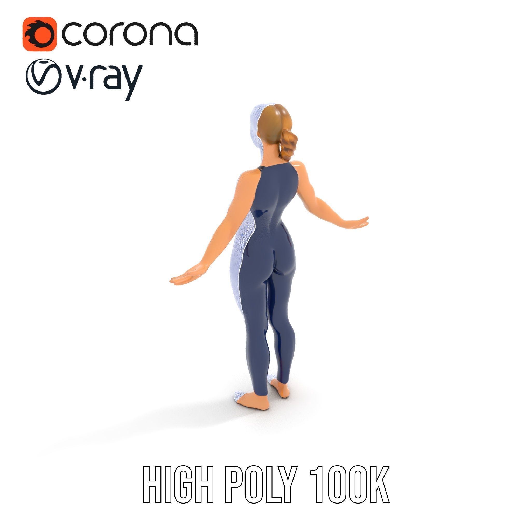 Dynamic Female Rigged and Animated Character Model with PBR T... Low-poly 3D model_28