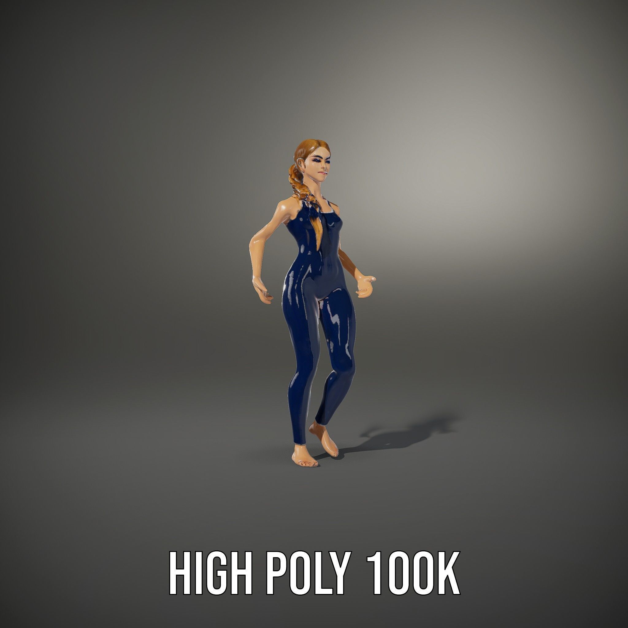 Dynamic Female Rigged and Animated Character Model with PBR T... Low-poly 3D model_14