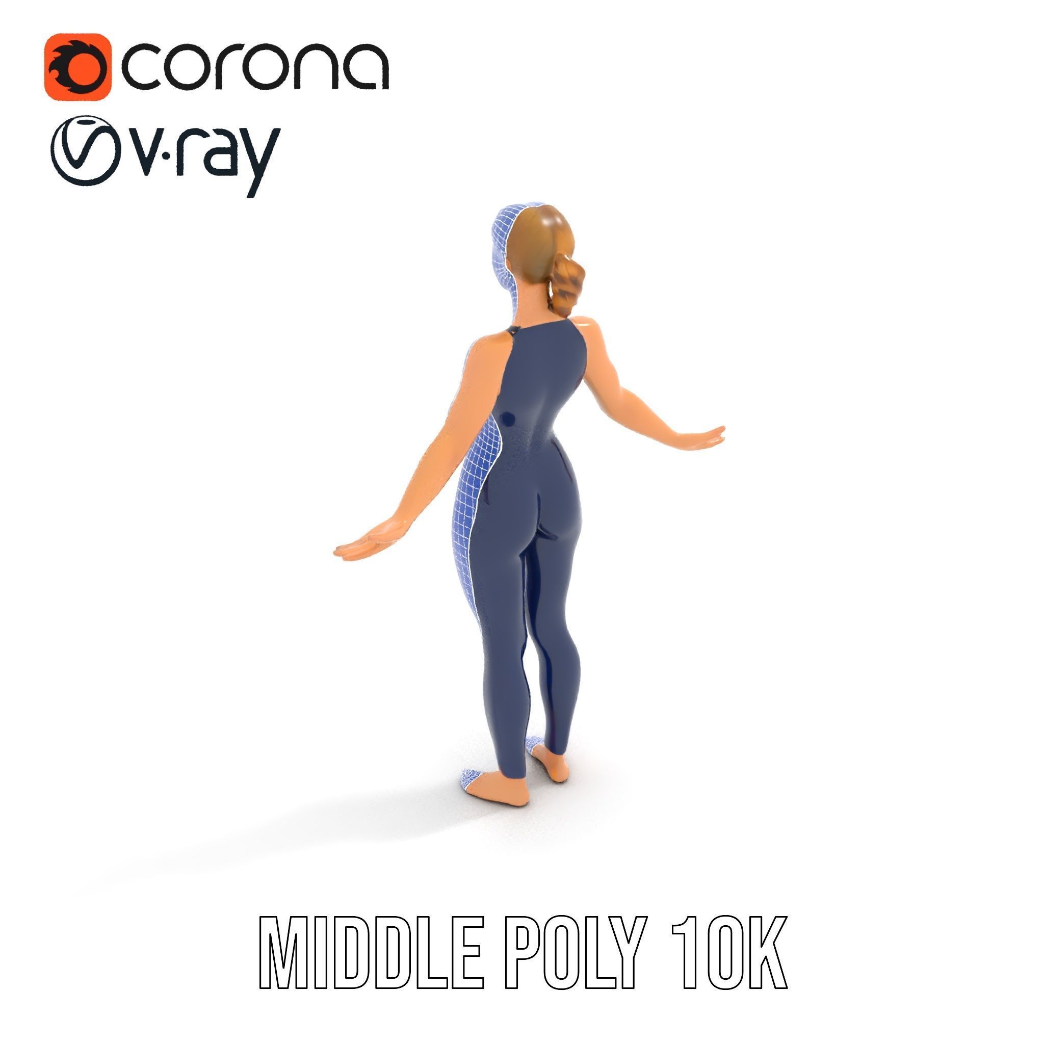 Dynamic Female Rigged and Animated Character Model with PBR T... Low-poly 3D model_26