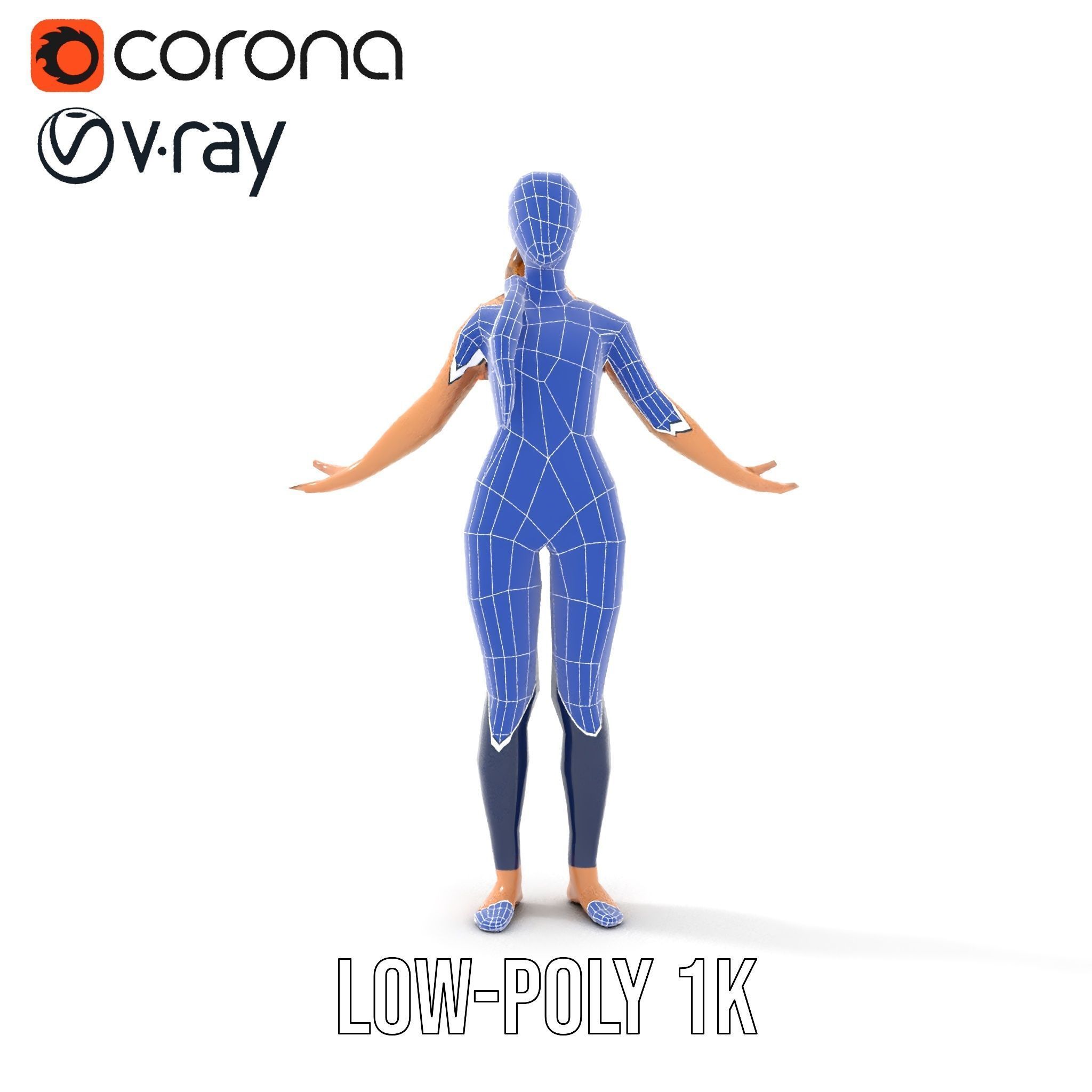 Dynamic Female Rigged and Animated Character Model with PBR T... Low-poly 3D model_30