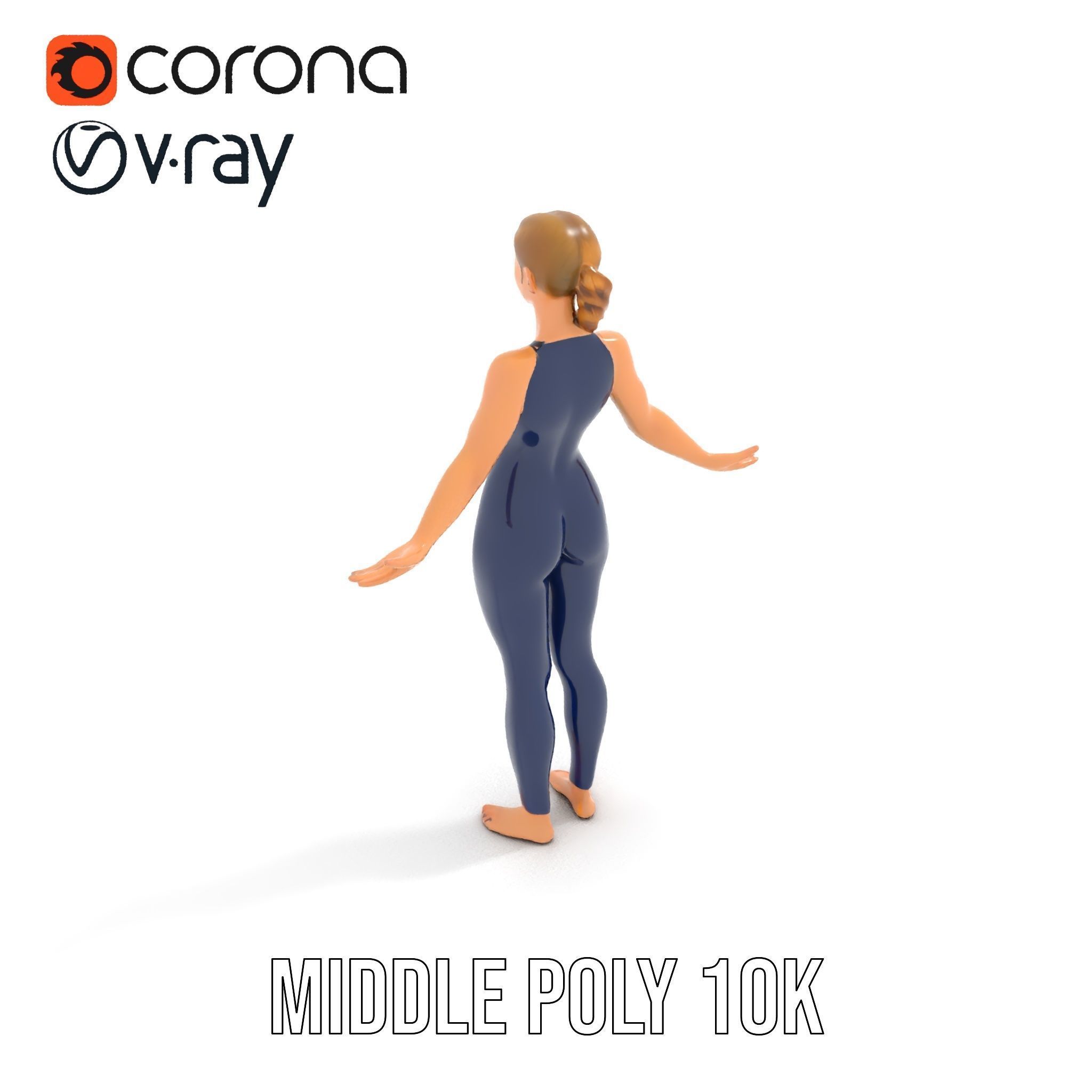 Dynamic Female Rigged and Animated Character Model with PBR T... Low-poly 3D model_12