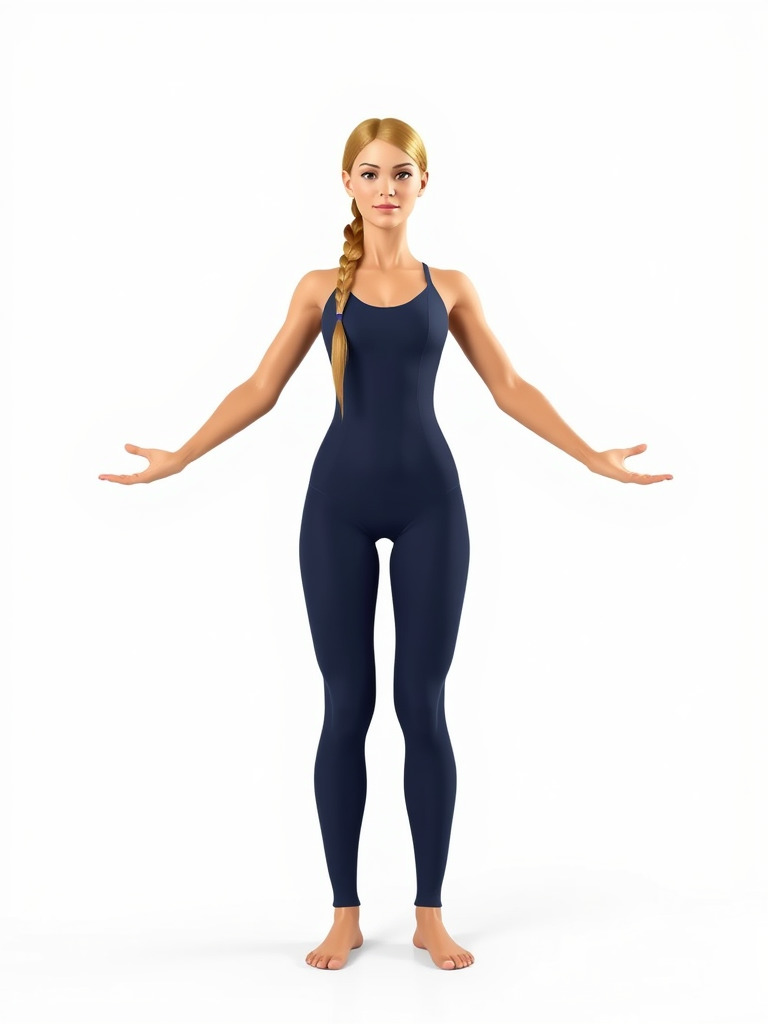 Dynamic Female Rigged and Animated Character Model with PBR T... Low-poly 3D model_2