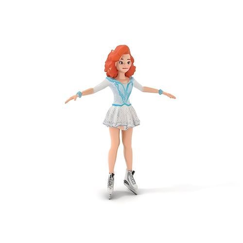 D Figure Skater Character Model Rigged and Animated Low-poly 3D model