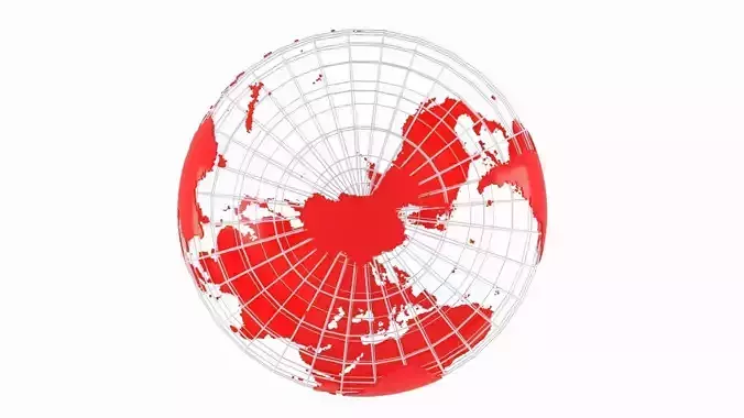 Globe News Skeleton RED Color