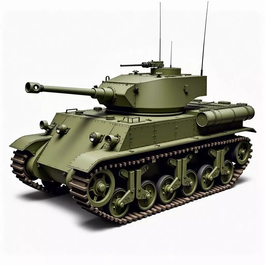 Military Tank Low-poly 3D model