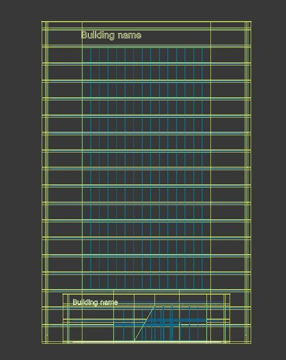 High-rise office building No 10 Low-poly 3D model_10