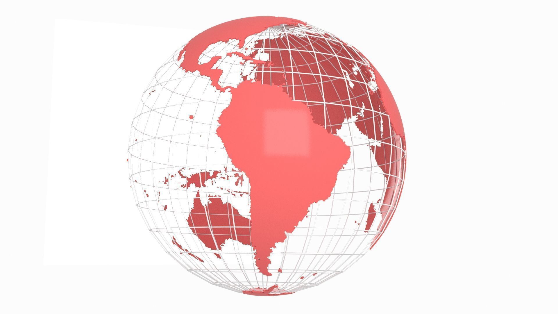 Globe News Skeleton Indian Red Color 3D model_4