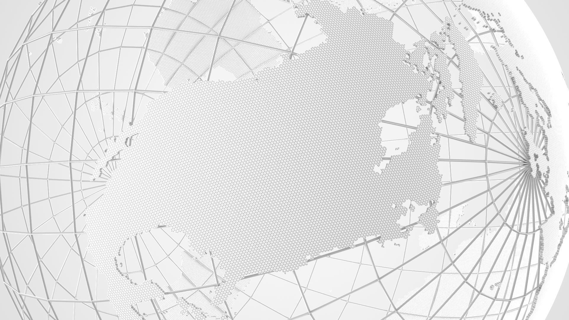 Globe News Skeleton Crimson Red Color 3D model_5