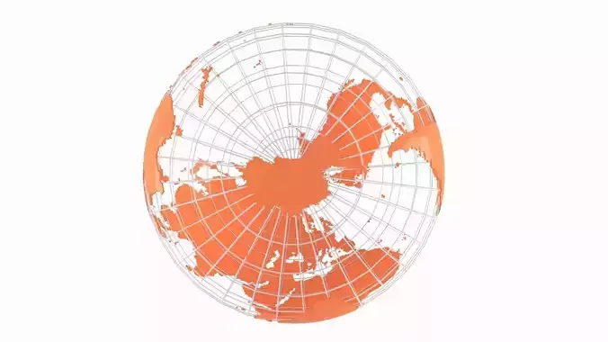Globe News Skeleton Coral Color 3D model