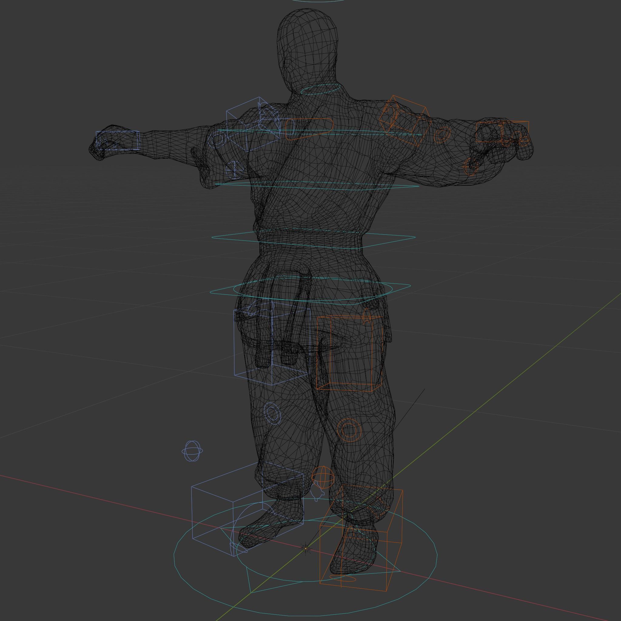 Karate Master in Red Gi Rigged and Animated D Model Low-poly 3D model_6