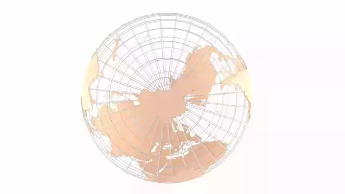 Globe News Skeleton Apricot Color 3D model