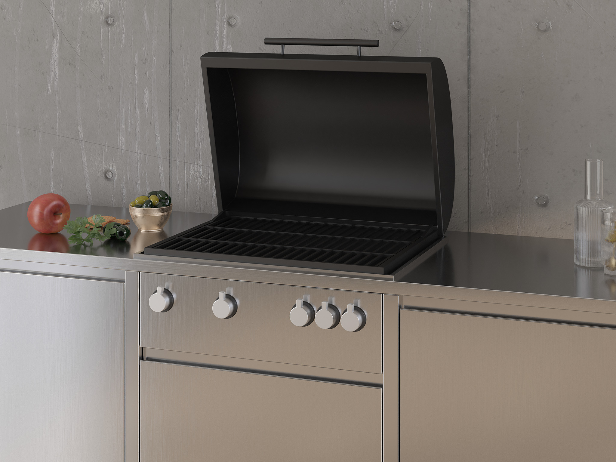 Modern Outdoor Kitchen 03 Free 3D model_5