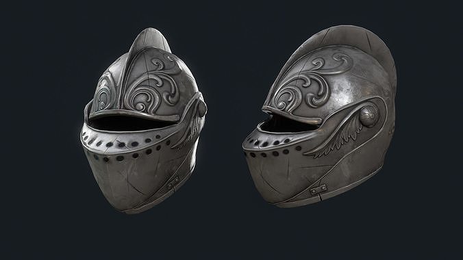 Iron Helmet 7 Low-poly 3D model