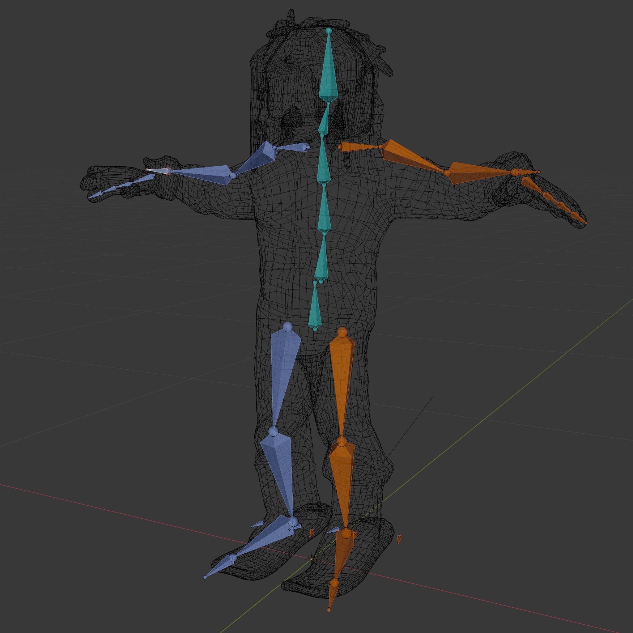 Snowboarder Character Rigged and Animated in Winter Gear Low-poly 3D model_6