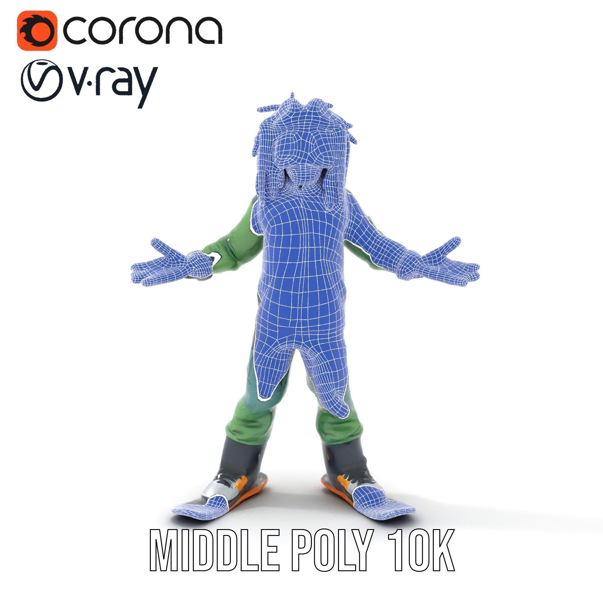 Snowboarder Character Rigged and Animated in Winter Gear Low-poly 3D model_35