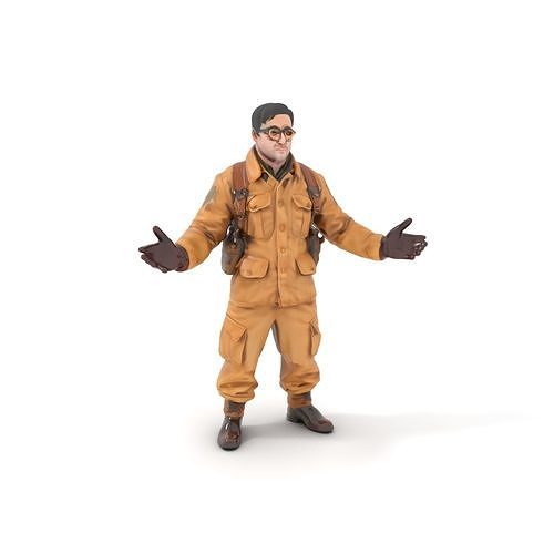 Adventurer Character Model Rigged and Animated Low-poly 3D model