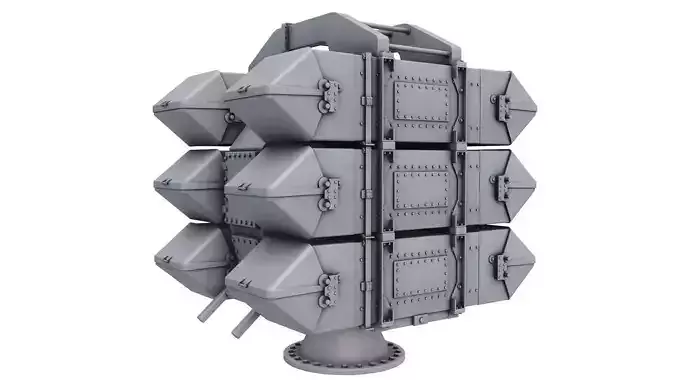 GWS-25 Sea Wolf Naval Gun 3D model