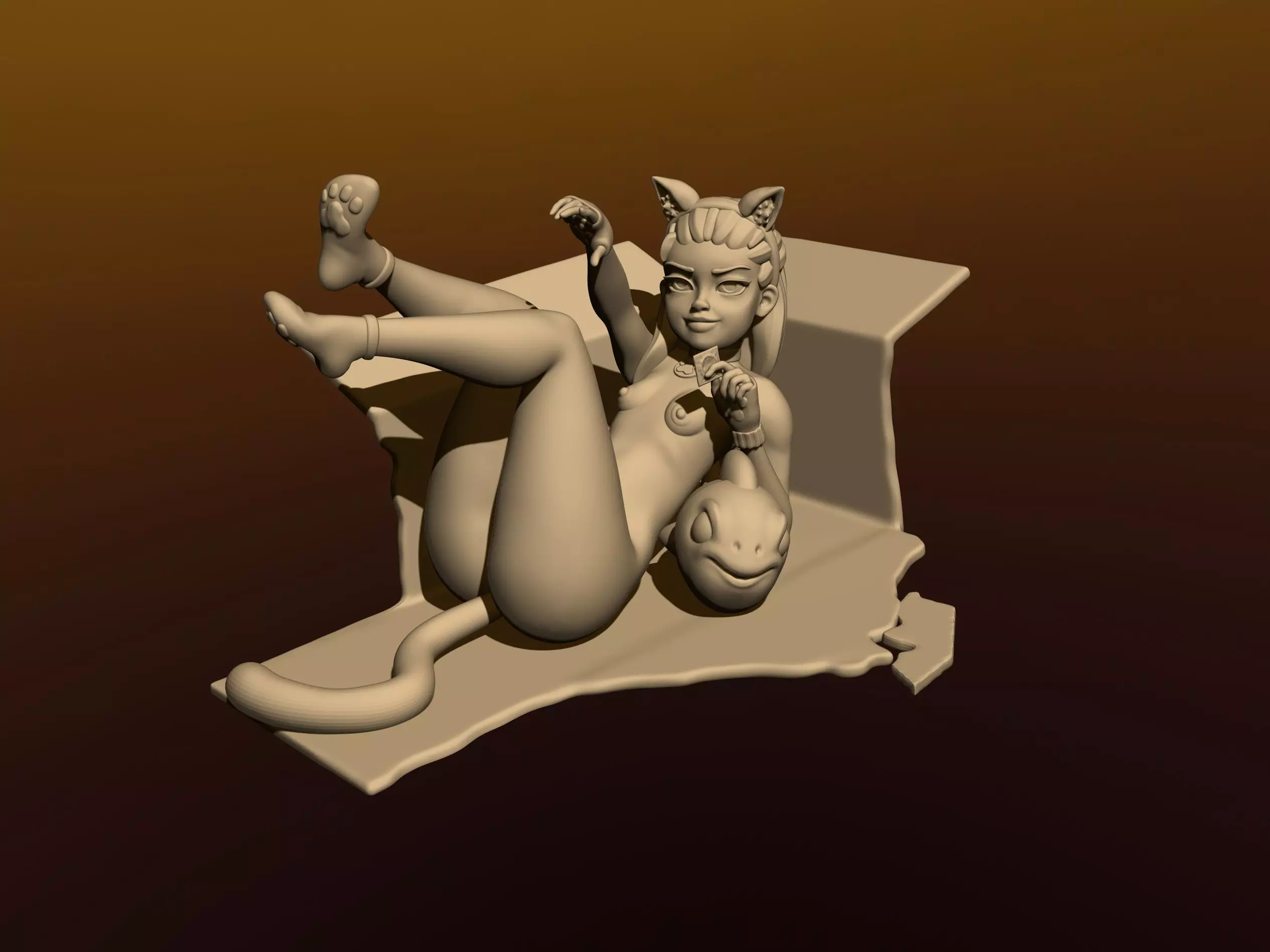 Playful kitten 3 in 1 3D print model_0