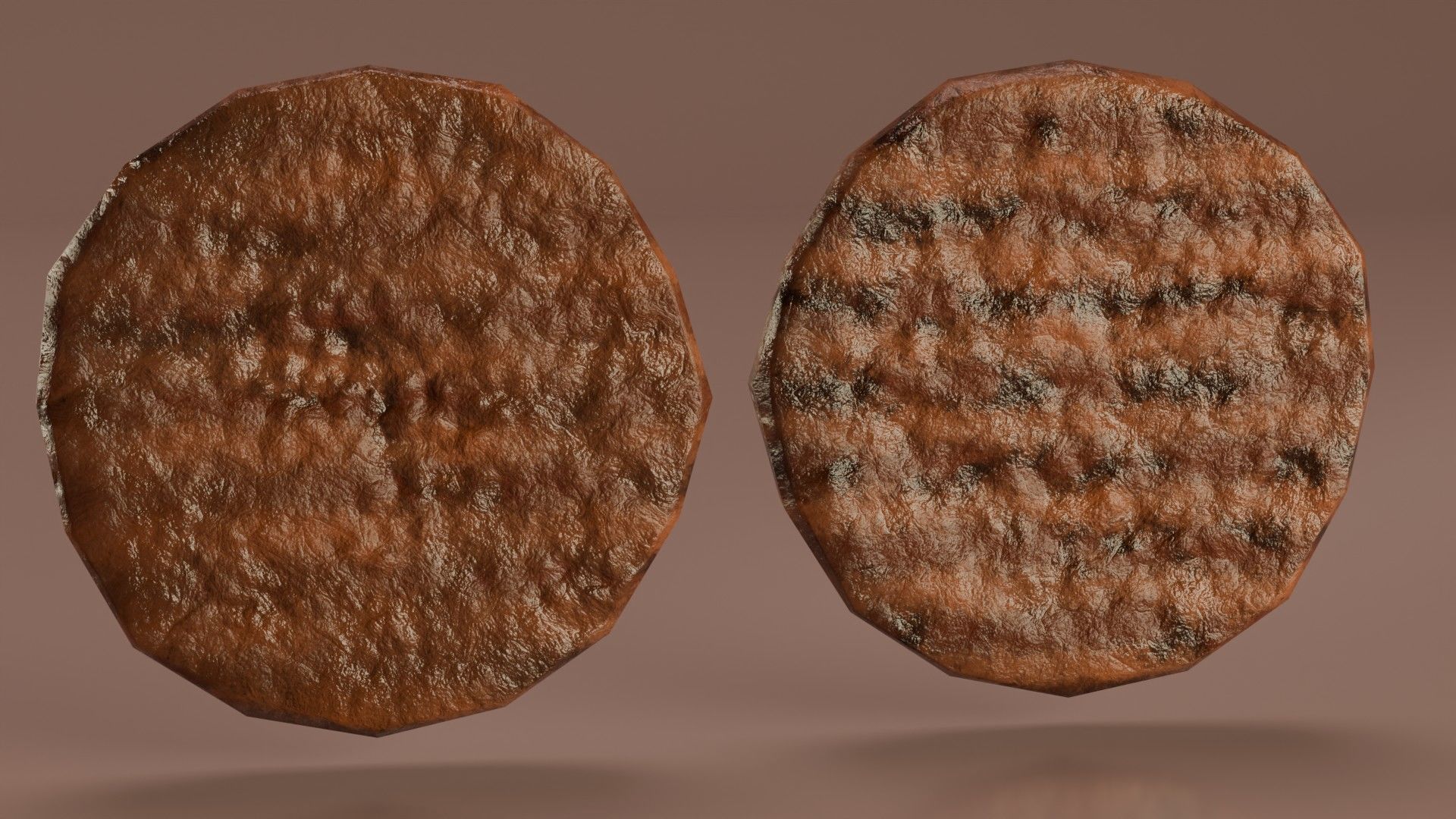 Hamburger 3D Model Game Ready with LODs PBR Textures Low-poly 3D model_8