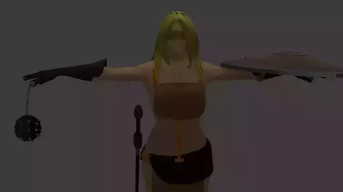 Barbarian Female 3D model