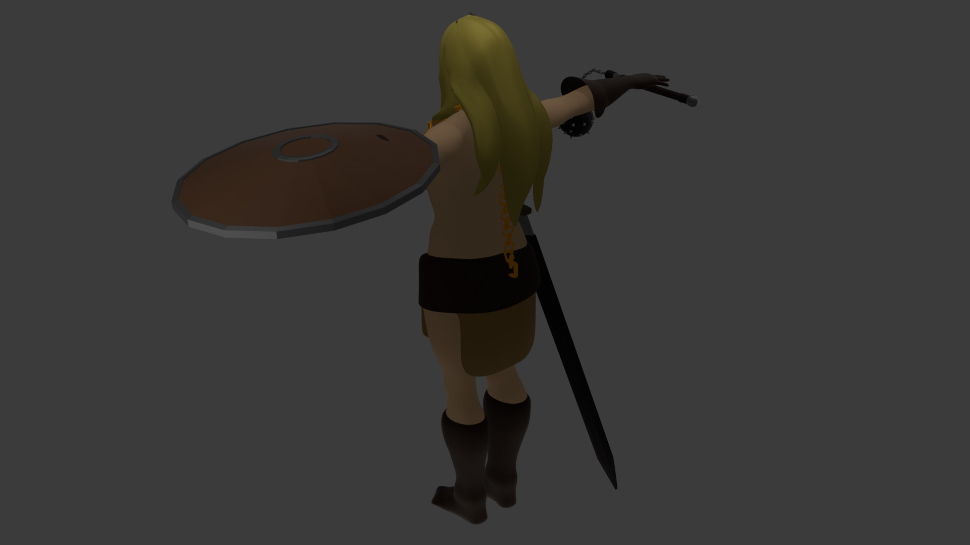 Barbarian Female 3D model_3