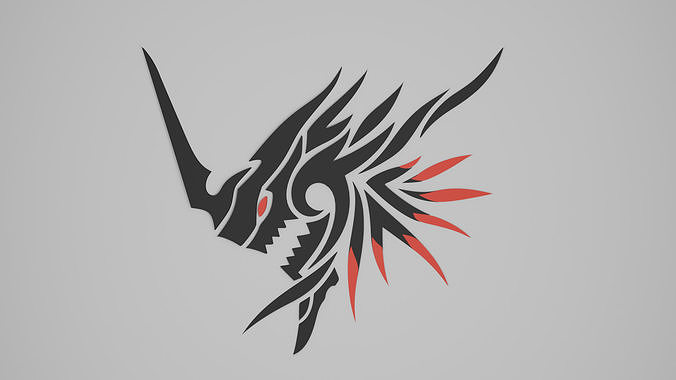 Bahamut Dragon Low-poly 3D model