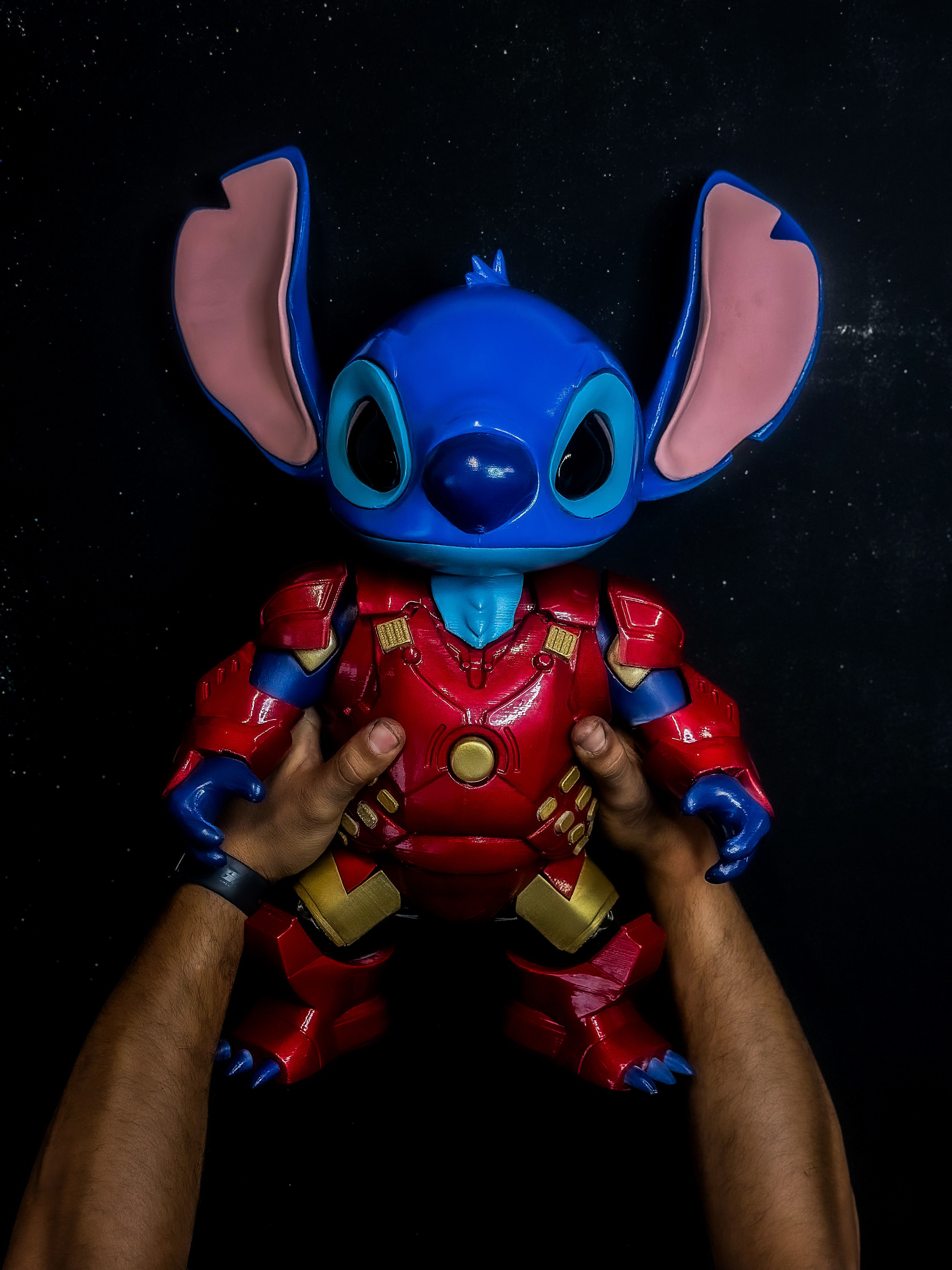 Stitch Iron Man  Easy 3D Print Fan Art   MULTIPARTS 3D print model_3