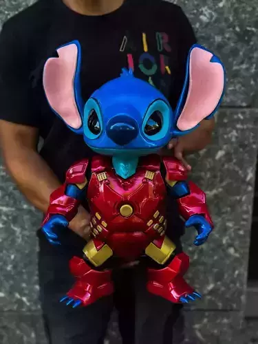Stitch Iron Man  Easy 3D Print Fan Art   MULTIPARTS 3D print model