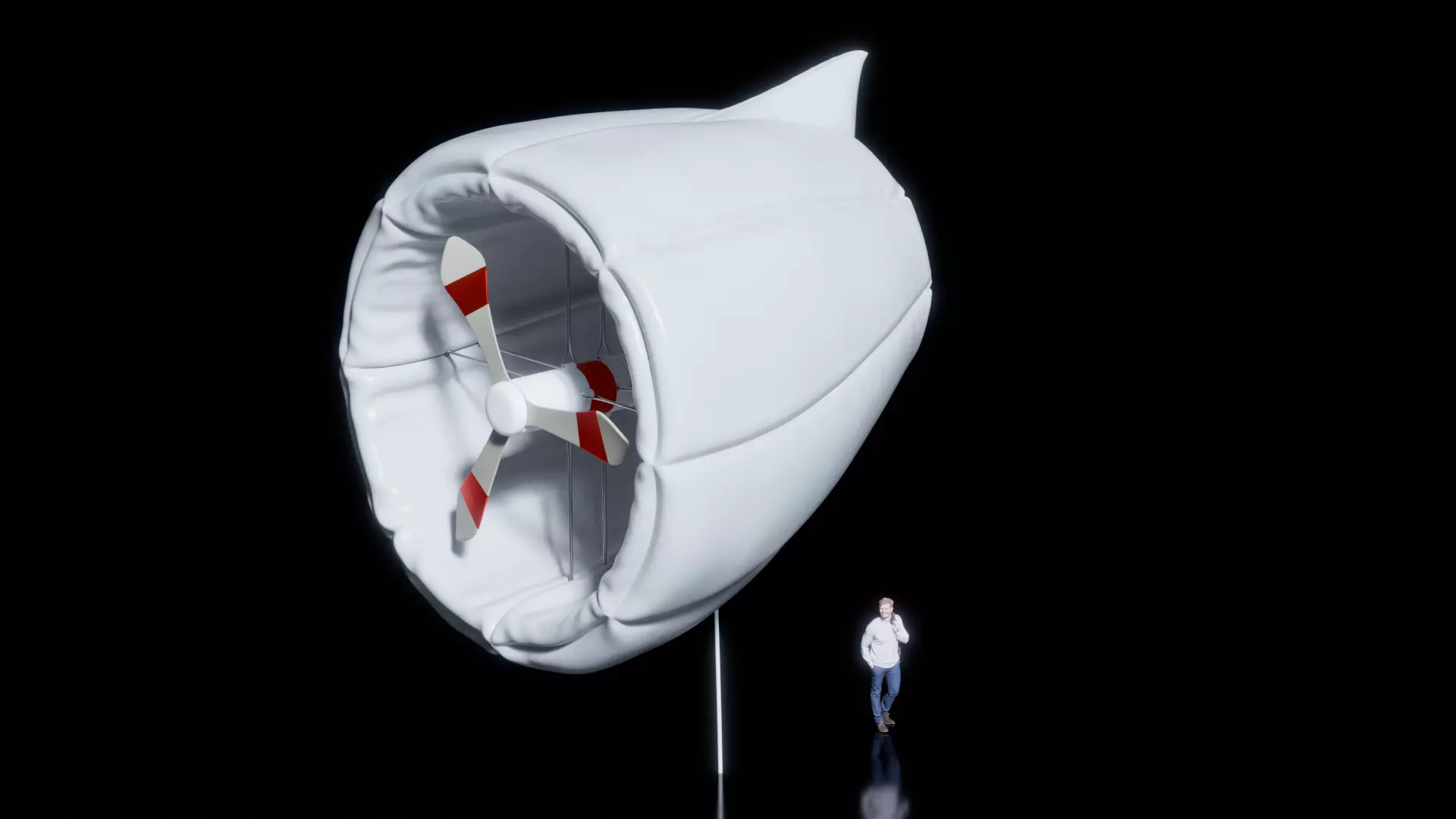 Blimp Wind Turbine 3D model_0