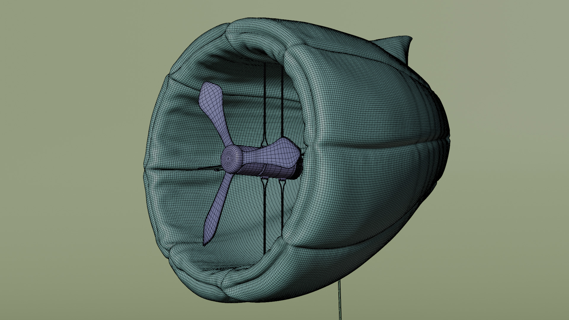 Blimp Wind Turbine 3D model_5