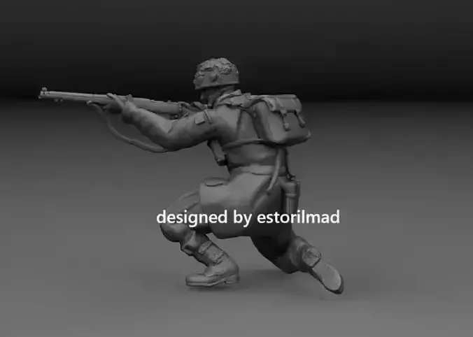 WW2 BRITISH RED DEVIL PARATROOPER IN ACCION ARNHEM v4