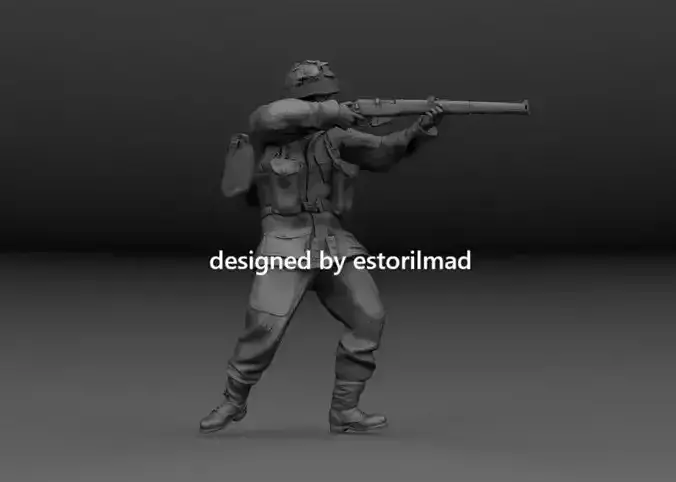 WW2 BRITISH RED DEVIL PARATROOPER IN ACCION ARNHEM v1