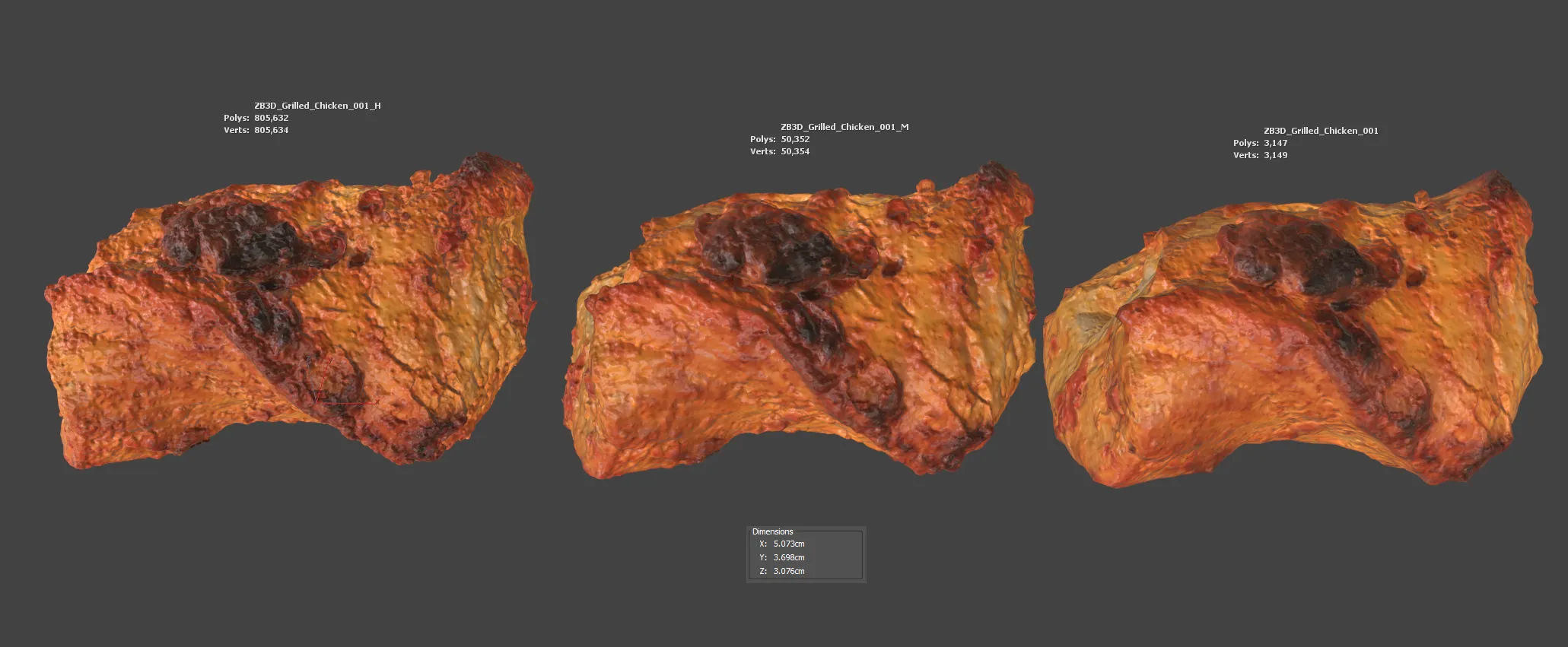 Grilled Chicken 3D model_5