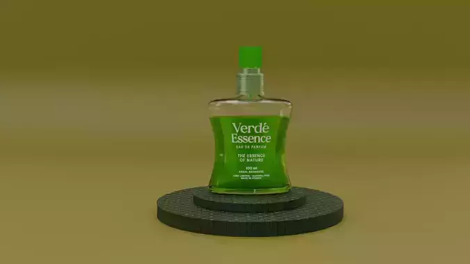 Verde Essence Perfume Bottle 3D Model 