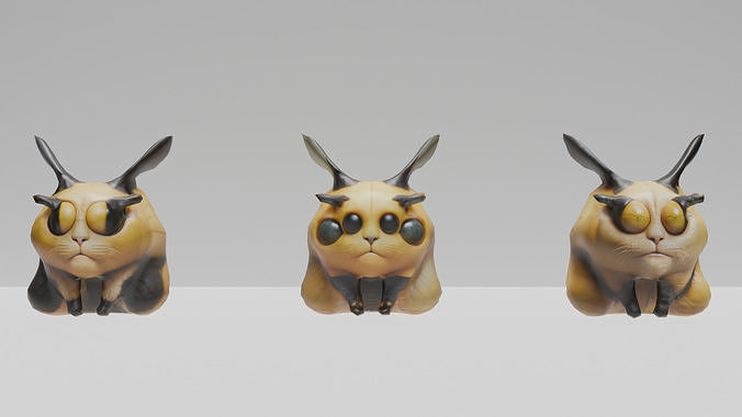 CatBee Low-poly 3D model