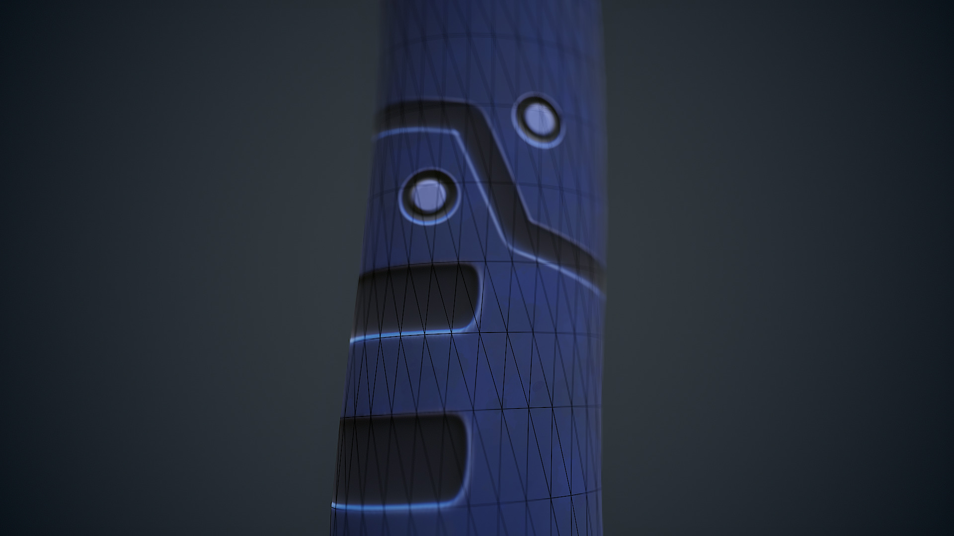 Stylized Sci Fi Axe Low-poly 3D model_13