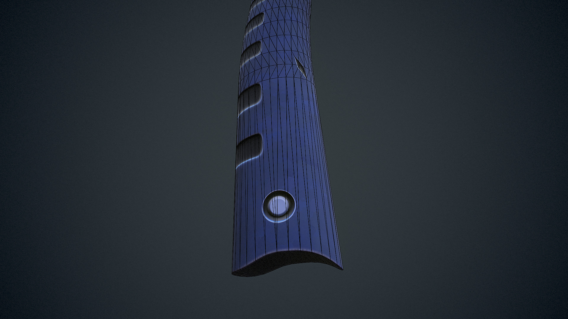 Stylized Sci Fi Axe Low-poly 3D model_14