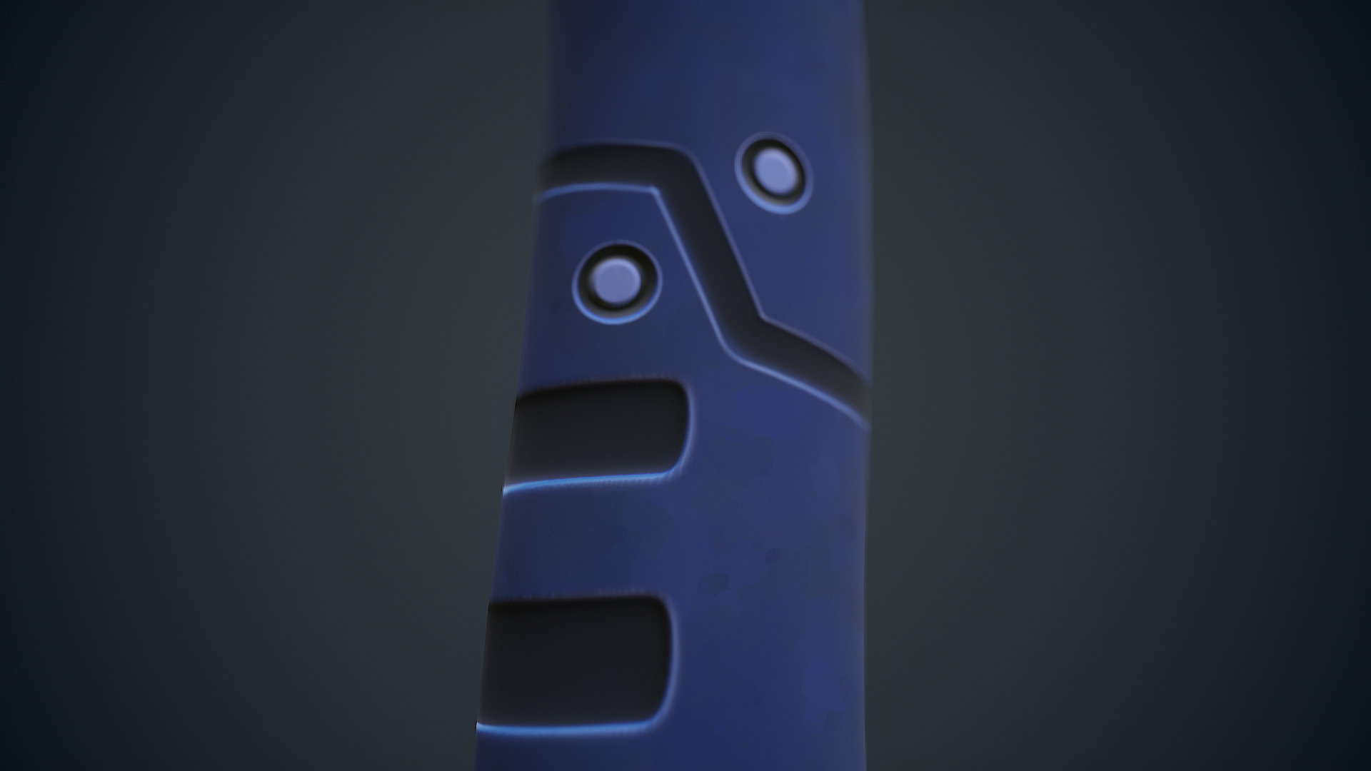 Stylized Sci Fi Axe Low-poly 3D model_5