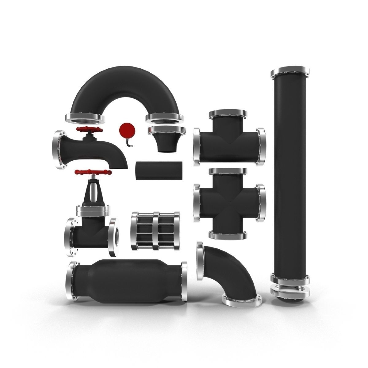 Industrial Pipes 3D model_5